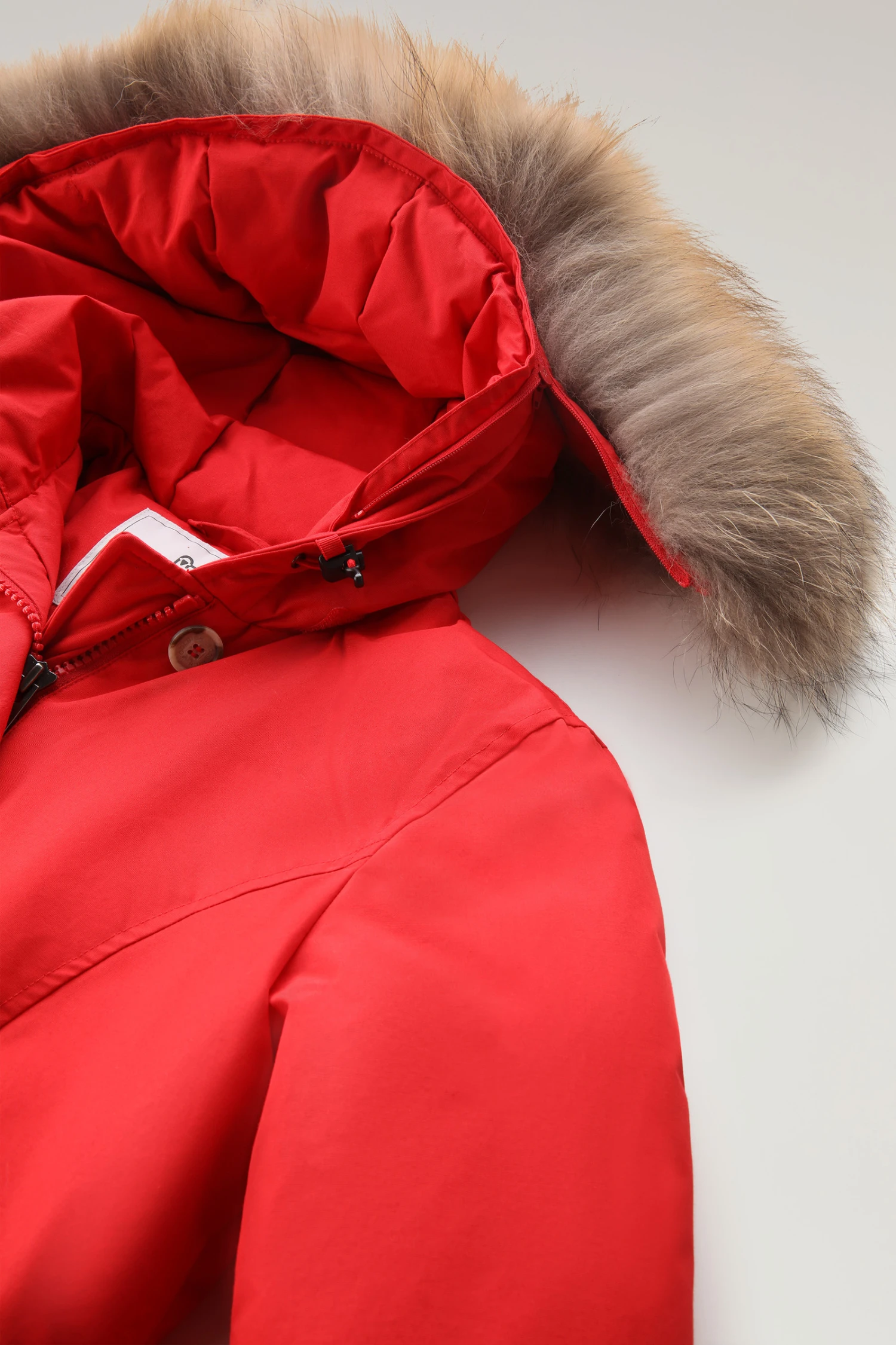 Woolrich Arctic Parka In Ramar Cloth Con Pelliccia Removibile - Donna - Rosso 9 Woolrich Arctic Parka In Ramar Cloth Con Pelliccia Removibile - Donna - Rosso - immagine 7