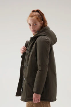 Woolrich Arctic Parka In Ramar Cloth Con Quattro Tasche E Pelliccia Removibile - Donna - Verde -Offerta Economica Vestiario CFWWOU0540FRUT0001 DAG 3