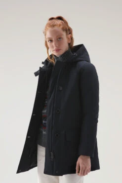 Woolrich Arctic Parka In Ramar Cloth Con Quattro Tasche E Pelliccia Removibile - Donna - Blu -Offerta Economica Vestiario CFWWOU0540FRUT0001 DKN 3