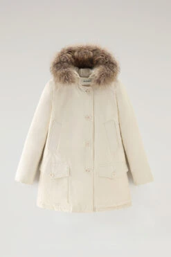 Woolrich Arctic Parka In Ramar Cloth Con Quattro Tasche E Pelliccia Removibile - Donna - Bianco -Offerta Economica Vestiario CFWWOU0540FRUT0001 MKC 4
