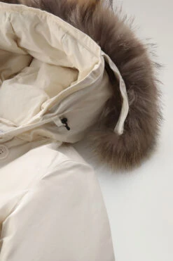 Woolrich Arctic Parka In Ramar Cloth Con Quattro Tasche E Pelliccia Removibile - Donna - Bianco -Offerta Economica Vestiario CFWWOU0540FRUT0001 MKC 6