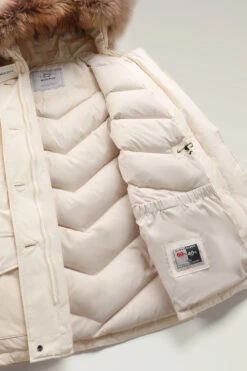 Woolrich Arctic Parka In Ramar Cloth Con Quattro Tasche E Pelliccia Removibile - Donna - Bianco -Offerta Economica Vestiario CFWWOU0540FRUT0001 MKC 9
