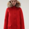 Woolrich Arctic Parka In Ramar Cloth Con Quattro Tasche E Pelliccia Removibile - Donna - Rosso -Offerta Economica Vestiario CFWWOU0540FRUT0001 MSC