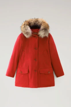 Woolrich Arctic Parka In Ramar Cloth Con Quattro Tasche E Pelliccia Removibile - Donna - Rosso -Offerta Economica Vestiario CFWWOU0540FRUT0001 MSC 4