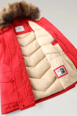 Woolrich Arctic Parka In Ramar Cloth Con Quattro Tasche E Pelliccia Removibile - Donna - Rosso -Offerta Economica Vestiario CFWWOU0540FRUT0001 MSC 9