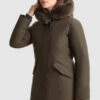Woolrich Beaker Parka In Ramar Cloth Con Pelliccia Sintetica - Donna - Verde -Offerta Economica Vestiario CFWWOU0550FRUT0001 DAG
