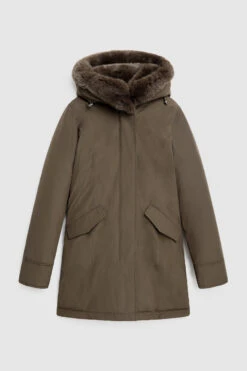 Woolrich Beaker Parka In Ramar Cloth Con Pelliccia Sintetica - Donna - Verde -Offerta Economica Vestiario CFWWOU0550FRUT0001 DAG 6