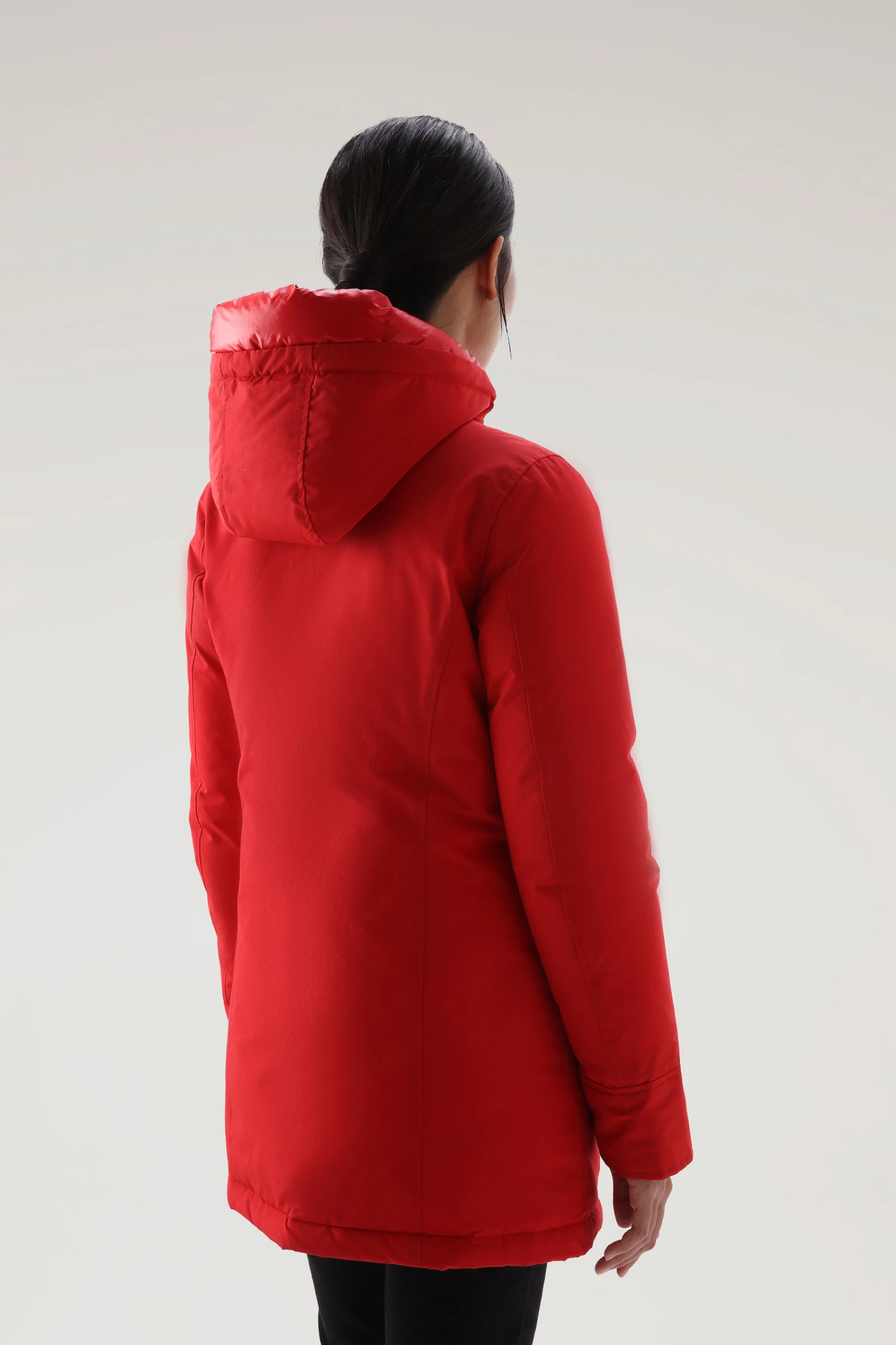 Woolrich Arctic Parka In Ramar Cloth - Donna - Rosso 5 Woolrich Arctic Parka In Ramar Cloth - Donna - Rosso - immagine 3