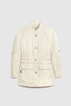 Woolrich Giacca Briar Field Ultraleggera Con Coulisse In Vita - Donna - Bianco
