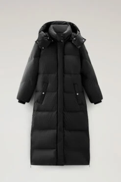 Woolrich Aurora Parka Lungo In Nylon Elasticizzato - Donna - Nero -Offerta Economica Vestiario CFWWOU0698FRUT1148 100 4