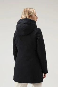 Woolrich Boulder Parka In Ramar Cloth Con Cappuccio E Collo Removibile In Pelliccia Sintetica - Donna - Blu -Offerta Economica Vestiario CFWWOU0724FRUT0001 DKN 2