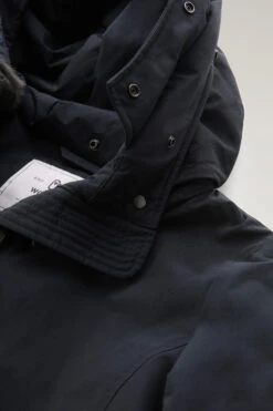 Woolrich Boulder Parka In Ramar Cloth Con Cappuccio E Collo Removibile In Pelliccia Sintetica - Donna - Blu -Offerta Economica Vestiario CFWWOU0724FRUT0001 DKN 6