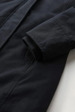 Woolrich Boulder Parka In Ramar Cloth Con Cappuccio E Collo Removibile In Pelliccia Sintetica - Donna - Blu -Offerta Economica Vestiario CFWWOU0724FRUT0001 DKN 8