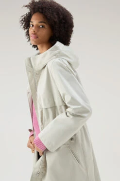 Woolrich Havice Summer Parka In Puro Cotone - Donna - Bianco -Offerta Economica Vestiario CFWWOU0765FRUT1974 1582 3