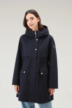 Woolrich Havice Summer Parka In Puro Cotone - Donna - Blu