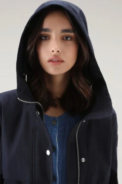 Woolrich Havice Summer Parka In Puro Cotone - Donna - Blu -Offerta Economica Vestiario CFWWOU0765FRUT1974 3989 3