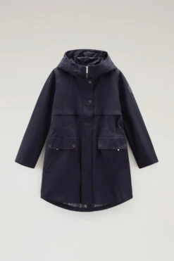 Woolrich Havice Summer Parka In Puro Cotone - Donna - Blu -Offerta Economica Vestiario CFWWOU0765FRUT1974 3989 4