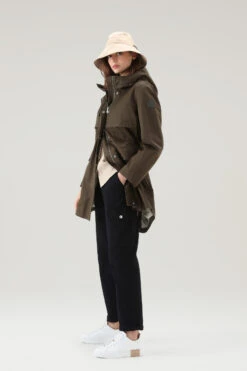 Woolrich Havice Summer Parka In Puro Cotone - Donna - Verde -Offerta Economica Vestiario CFWWOU0765FRUT1974 614 1