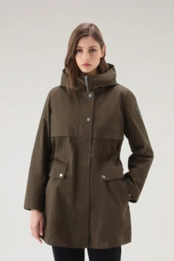 Woolrich Havice Summer Parka In Puro Cotone - Donna - Verde -Offerta Economica Vestiario CFWWOU0765FRUT1974 614 3