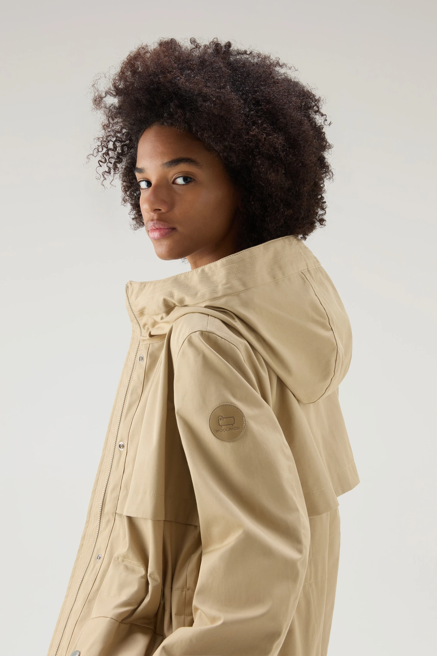 Woolrich Havice Summer Parka In Puro Cotone - Donna - Beige 6 Woolrich Havice Summer Parka In Puro Cotone - Donna - Beige - immagine 4