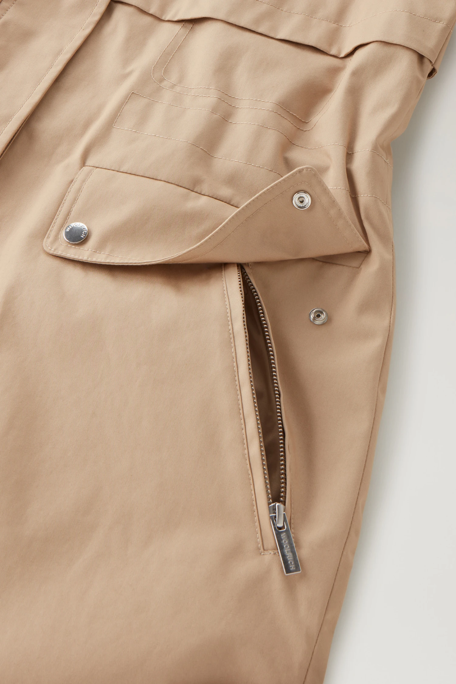 Woolrich Havice Summer Parka In Puro Cotone - Donna - Beige 11 Woolrich Havice Summer Parka In Puro Cotone - Donna - Beige - immagine 9