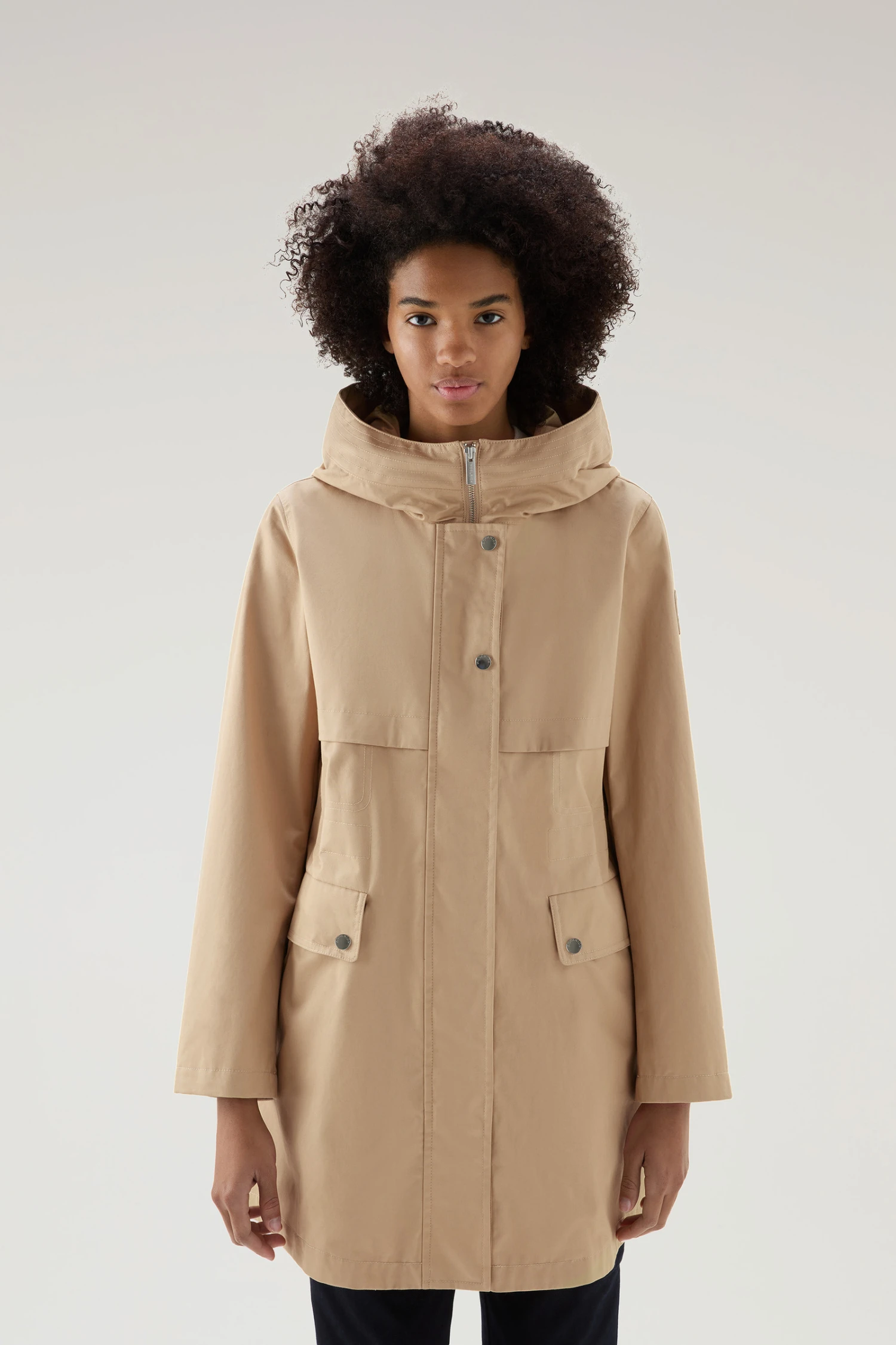 Woolrich Havice Summer Parka In Puro Cotone - Donna - Beige 3 Woolrich Havice Summer Parka In Puro Cotone - Donna - Beige