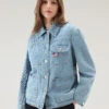 Woolrich Giacca In Denim Stone Washed Di Puro Cotone - Donna - Blu 2 Woolrich Giacca In Denim Stone Washed Di Puro Cotone - Donna - Blu -Offerta Economica Vestiario CFWWOU0768FRUT3336 326