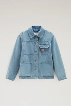 Woolrich Giacca In Denim Stone Washed Di Puro Cotone - Donna - Blu 15 Woolrich Giacca In Denim Stone Washed Di Puro Cotone - Donna - Blu -Offerta Economica Vestiario CFWWOU0768FRUT3336 326 4