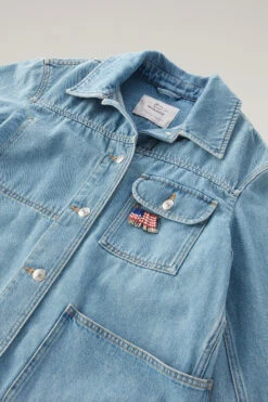 Woolrich Giacca In Denim Stone Washed Di Puro Cotone - Donna - Blu 16 Woolrich Giacca In Denim Stone Washed Di Puro Cotone - Donna - Blu -Offerta Economica Vestiario CFWWOU0768FRUT3336 326 5