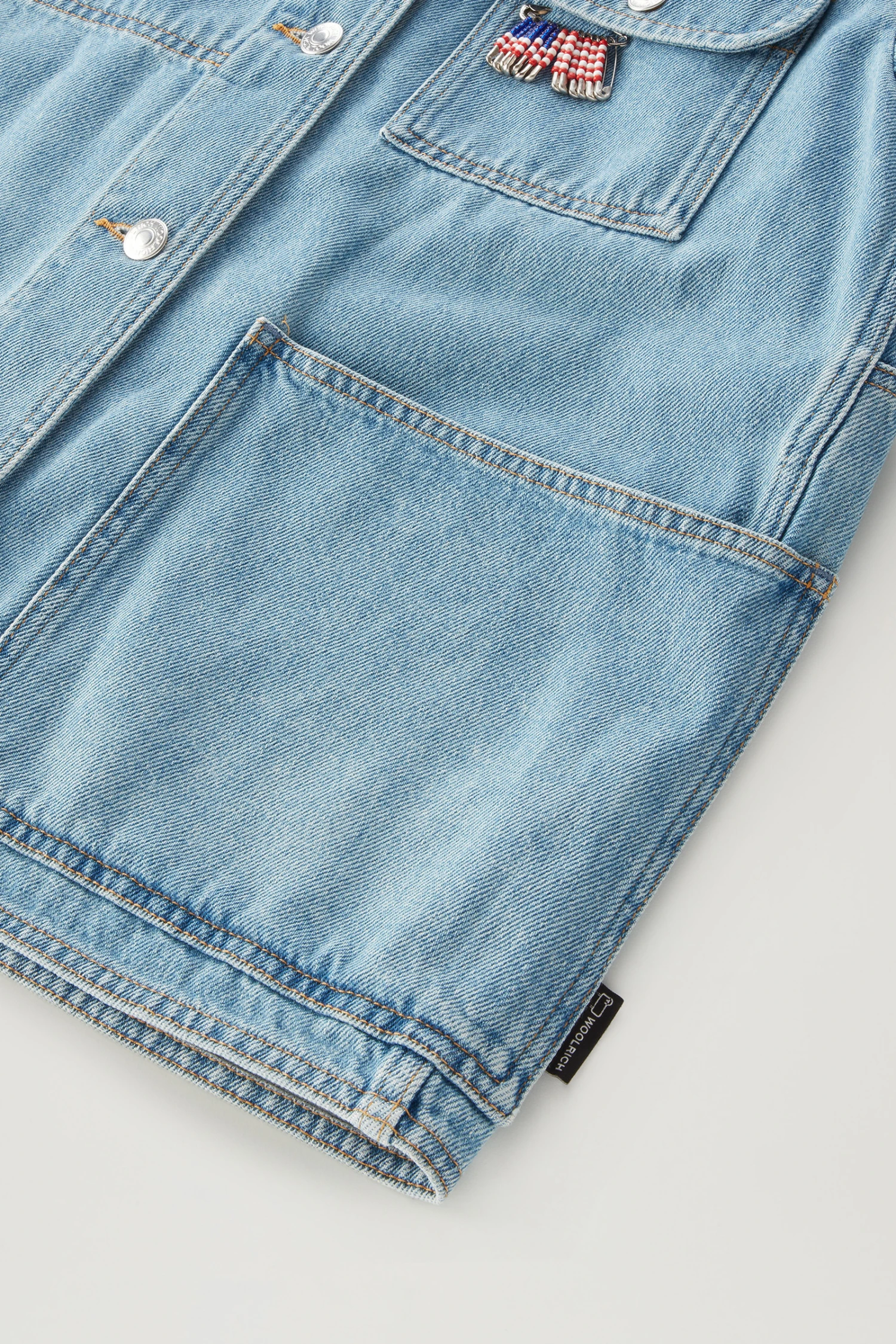 Woolrich Giacca In Denim Stone Washed Di Puro Cotone - Donna - Blu 9 Woolrich Giacca In Denim Stone Washed Di Puro Cotone - Donna - Blu - immagine 7