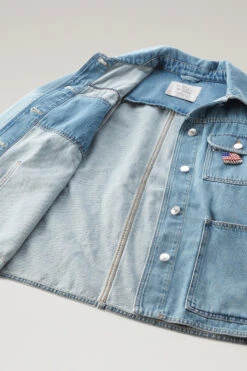 Woolrich Giacca In Denim Stone Washed Di Puro Cotone - Donna - Blu 19 Woolrich Giacca In Denim Stone Washed Di Puro Cotone - Donna - Blu -Offerta Economica Vestiario CFWWOU0768FRUT3336 326 8