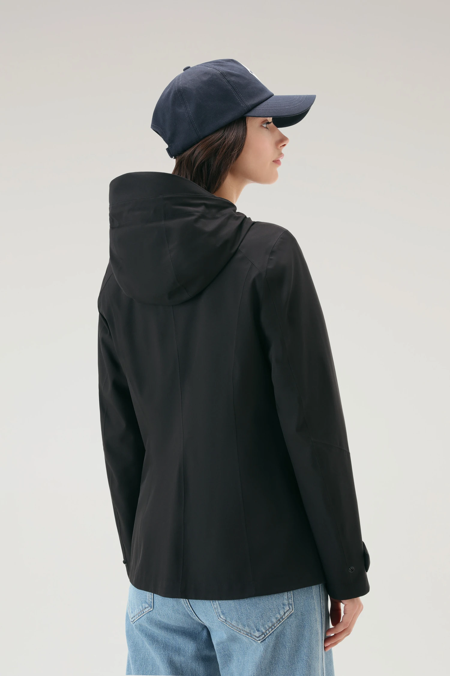 Woolrich Giacca Leavitt Impermeabile Con Cappuccio - Donna - Nero 5 Woolrich Giacca Leavitt Impermeabile Con Cappuccio - Donna - Nero - immagine 3