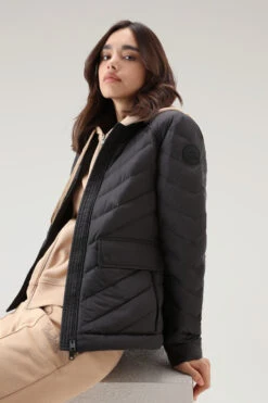 Woolrich Giacca Corta Imbottita Con Trapuntatura Chevron - Donna - Nero -Offerta Economica Vestiario CFWWOU0776FRUT2635 100 3