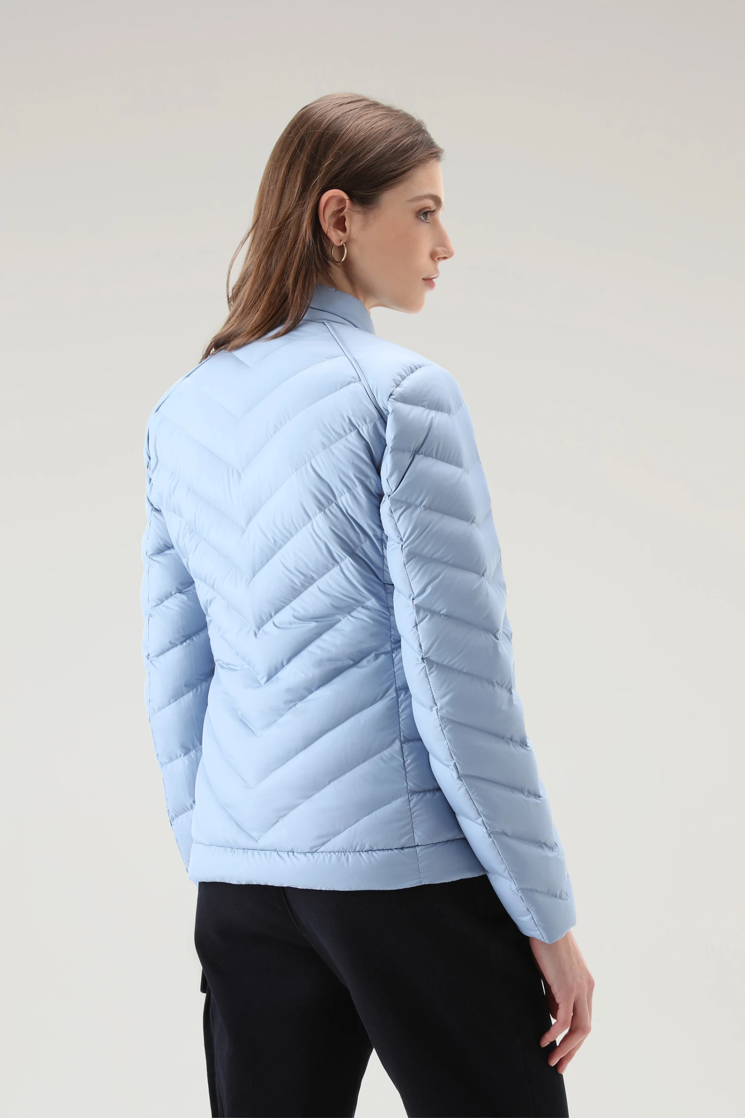 Woolrich Giacca Corta Imbottita Con Trapuntatura Chevron - Donna - Blu 5 Woolrich Giacca Corta Imbottita Con Trapuntatura Chevron - Donna - Blu - immagine 3