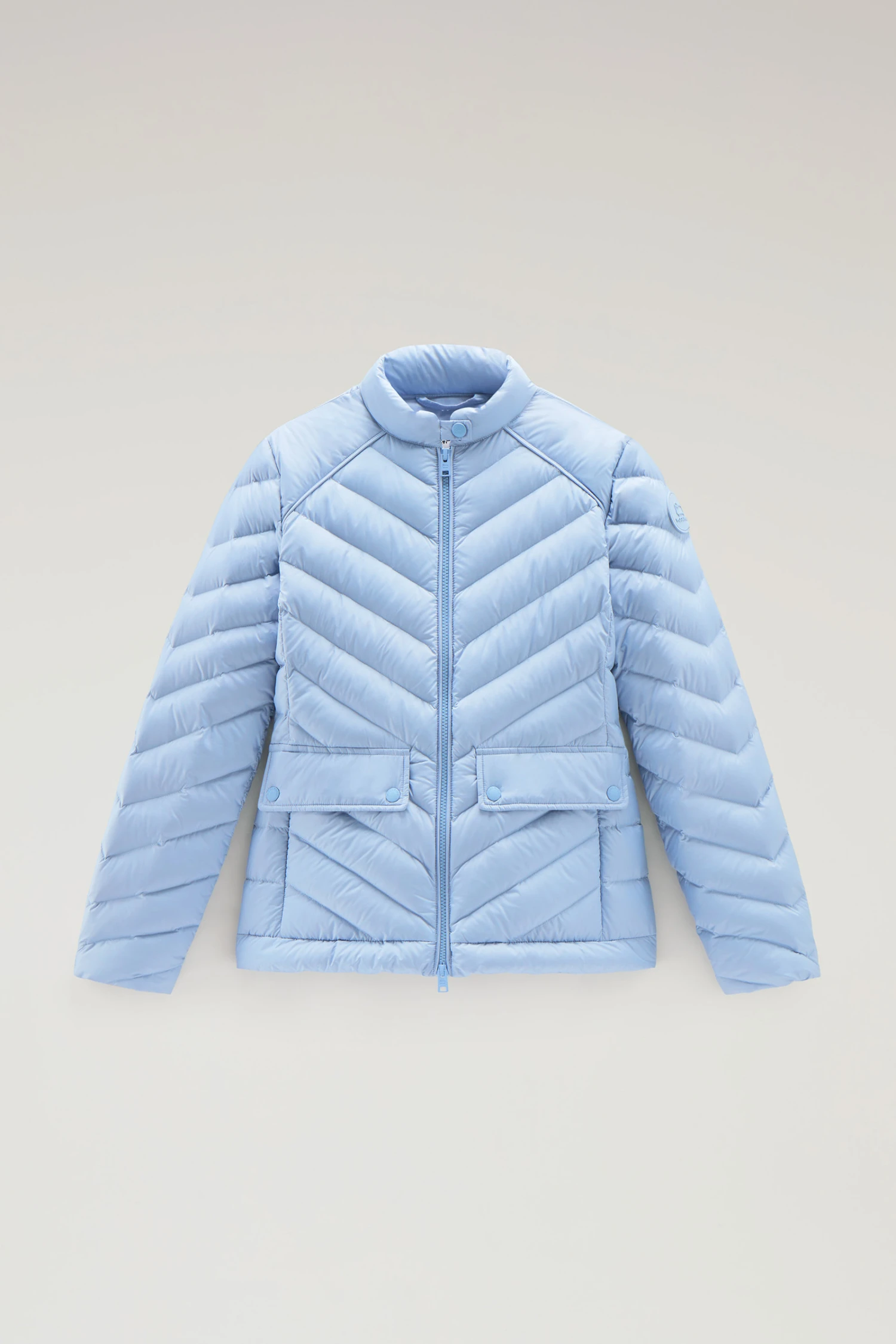 Woolrich Giacca Corta Imbottita Con Trapuntatura Chevron - Donna - Blu 7 Woolrich Giacca Corta Imbottita Con Trapuntatura Chevron - Donna - Blu - immagine 5