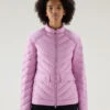 Woolrich Giacca Corta Imbottita Con Trapuntatura Chevron - Donna - Rosa