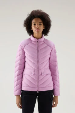 Woolrich Giacca Corta Imbottita Con Trapuntatura Chevron - Donna - Rosa