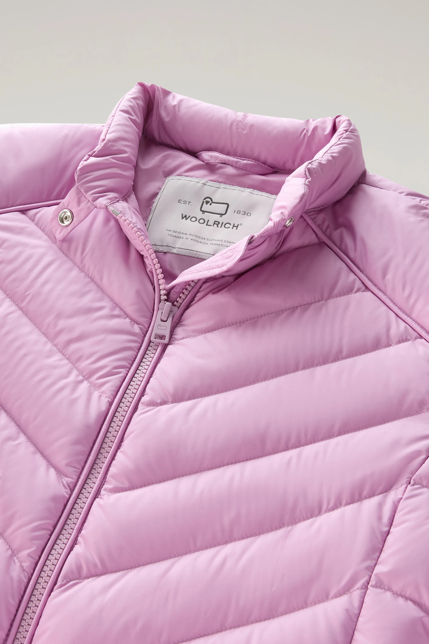Woolrich Giacca Corta Imbottita Con Trapuntatura Chevron - Donna - Rosa 8 Woolrich Giacca Corta Imbottita Con Trapuntatura Chevron - Donna - Rosa - immagine 6