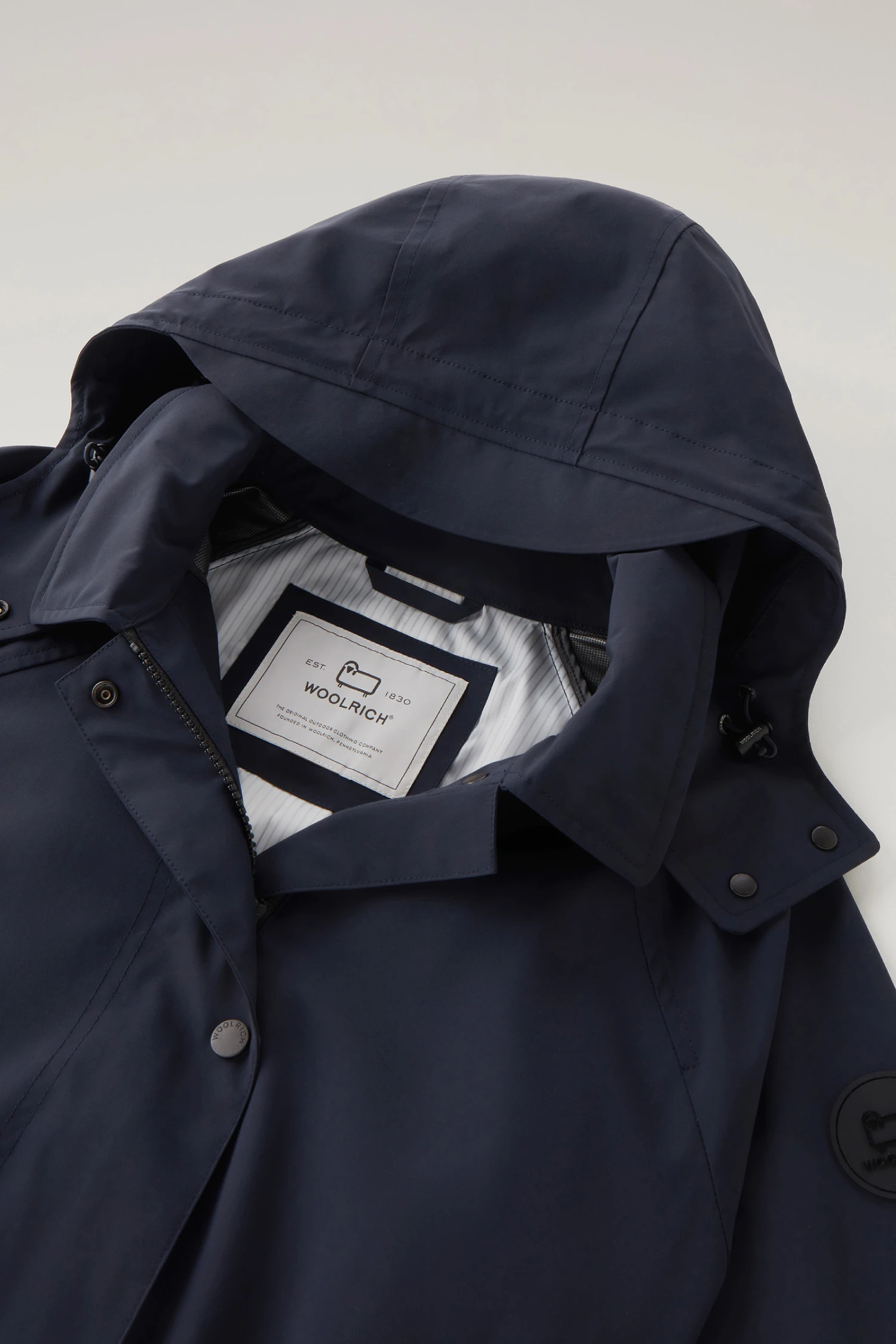 Woolrich Trench Fayette Con Cappuccio Removibile - Donna - Blu 8 Woolrich Trench Fayette Con Cappuccio Removibile - Donna - Blu - immagine 6