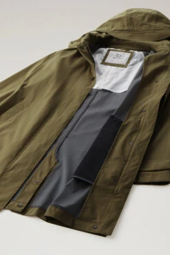 Woolrich Trench Fayette Con Cappuccio Removibile - Donna - Verde -Offerta Economica Vestiario CFWWOU0781FRUT3339 614 10