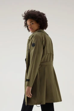 Woolrich Trench Fayette Con Cappuccio Removibile - Donna - Verde -Offerta Economica Vestiario CFWWOU0781FRUT3339 614 3