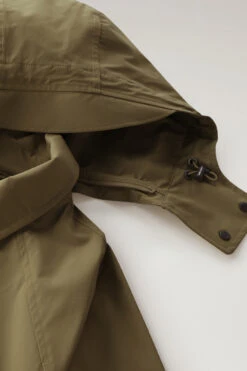 Woolrich Trench Fayette Con Cappuccio Removibile - Donna - Verde -Offerta Economica Vestiario CFWWOU0781FRUT3339 614 6