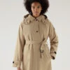 Woolrich Trench Fayette Con Cappuccio Removibile - Donna - Beige -Offerta Economica Vestiario CFWWOU0781FRUT3339 8925