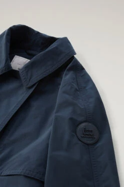 Woolrich Trench Estivo In Tessuto Urban Touch Con Cintura - Donna - Blu -Offerta Economica Vestiario CFWWOU0786FRUT3128 3989 6