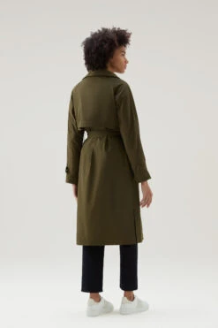 Woolrich Trench Estivo In Tessuto Urban Touch Con Cintura - Donna - Verde -Offerta Economica Vestiario CFWWOU0786FRUT3128 614 2