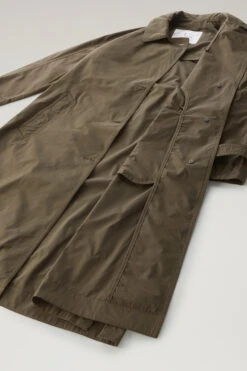 Woolrich Trench Estivo In Tessuto Urban Touch Con Cintura - Donna - Verde -Offerta Economica Vestiario CFWWOU0786FRUT3128 614 9