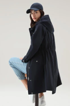 Woolrich Long Summer Parka In Urban Touch - Donna - Blu -Offerta Economica Vestiario CFWWOU0787FRUT3128 3989 3