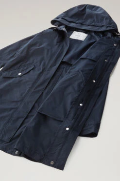 Woolrich Long Summer Parka In Urban Touch - Donna - Blu -Offerta Economica Vestiario CFWWOU0787FRUT3128 3989 9