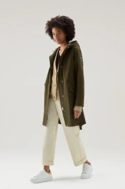 Woolrich Long Summer Parka In Urban Touch - Donna - Verde -Offerta Economica Vestiario CFWWOU0787FRUT3128 614 1
