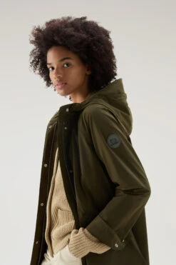Woolrich Long Summer Parka In Urban Touch - Donna - Verde -Offerta Economica Vestiario CFWWOU0787FRUT3128 614 3